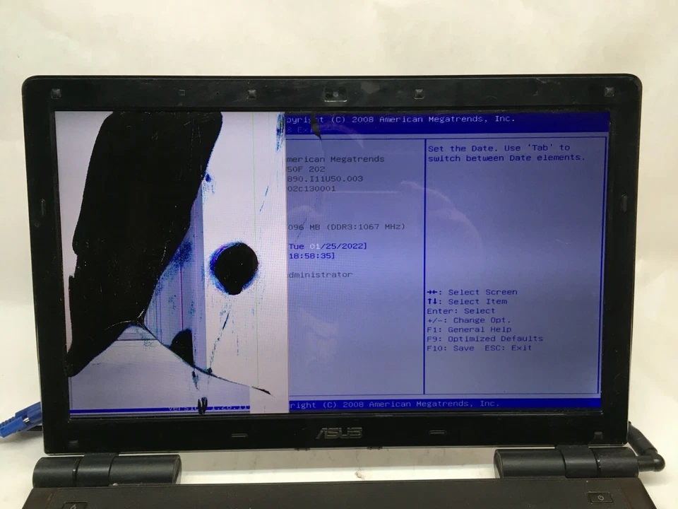 ASUS U50F core i3 Laptop for Parts Damaged LCD Screen NO HDD/RAM/Charger JR - Image 2 of 4