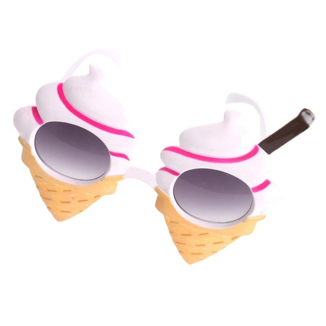 Funny Ice Cream Cone Shaped Sunglasses Kids Girls Party Eye Glasses