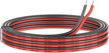 22 Gauge Silicone Electric Wire,  33Ft 22AWG Flexible 2 Conductor Parallel Ca...