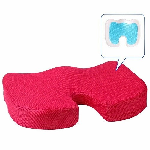 Cuscino Sedile Coccige Sottile Memory Foam Ortopedico Supporto Coccige Sedia Ufficio - Miniatura 10