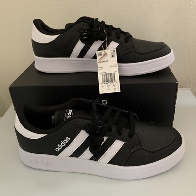 adidas Mens Breaknet Comfort Casual Shoes Black White FX8708  display picture 2