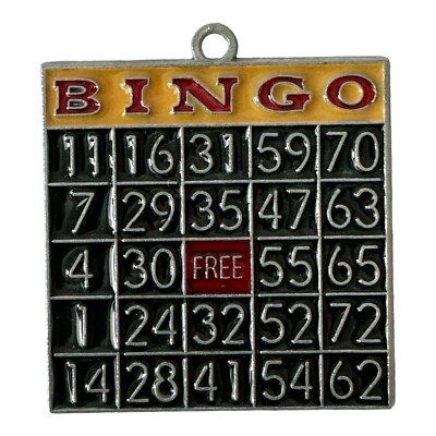 Vintage Suncatcher - BINGO Card 3.25X3.25  Inches