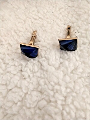 Vintage Cuff Links with Blue Stone