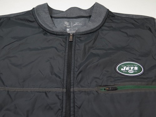 Chaqueta cortavientos Nike Shield para hombre NFL fútbol americano New York Jets verde cremallera completa XL - Imagen 10 de 20