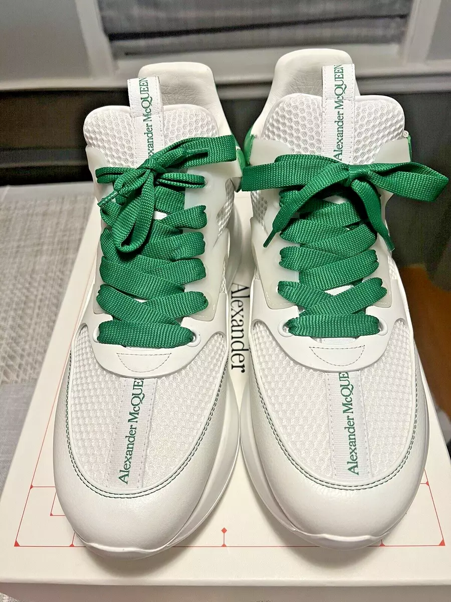 Bare gør Brandmand atlet NEW Alexander Mcqueen Oversized Runner Low-Top Sneakers sz 11 / 44 White  Green | eBay