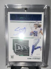 2021 Panini Encased Simi Fehoko RC Premium Swatch/On Card Autograph #5/5
