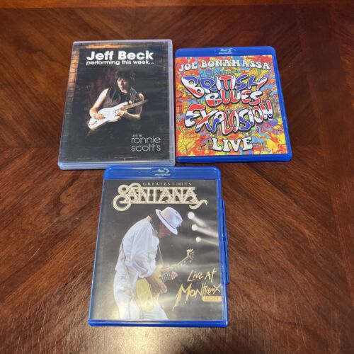 Lot de 4 DVD Guitare Blu-ray Dieu Joe Bonamassa, Jeff Beck, Santana comme neuf - Photo 1 sur 8