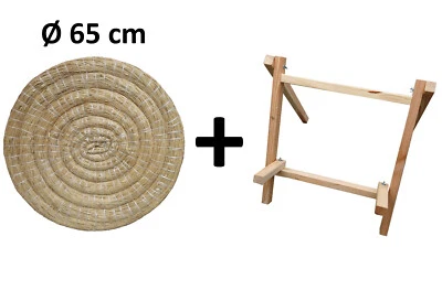 Cible de tir à l'arc de paille Ø 65 cm + Stand - Photo 1/4