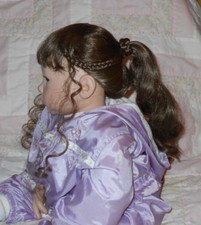 Monique JEANNIE Wig SZ 14/15 LIGHT BROWN Fancy Braids Ponytail Bangs H NWT