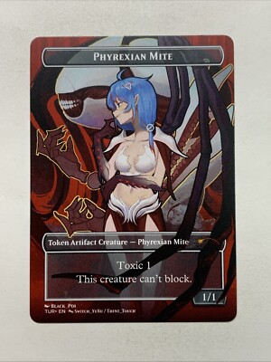 Phyrexian Mite / Construct Token Magic The Gathering MTG Card Anime Waifu Girl