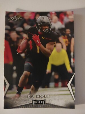 Trading Card Football NFL D.J. Moore Carolina Panthers 2018 Leaf