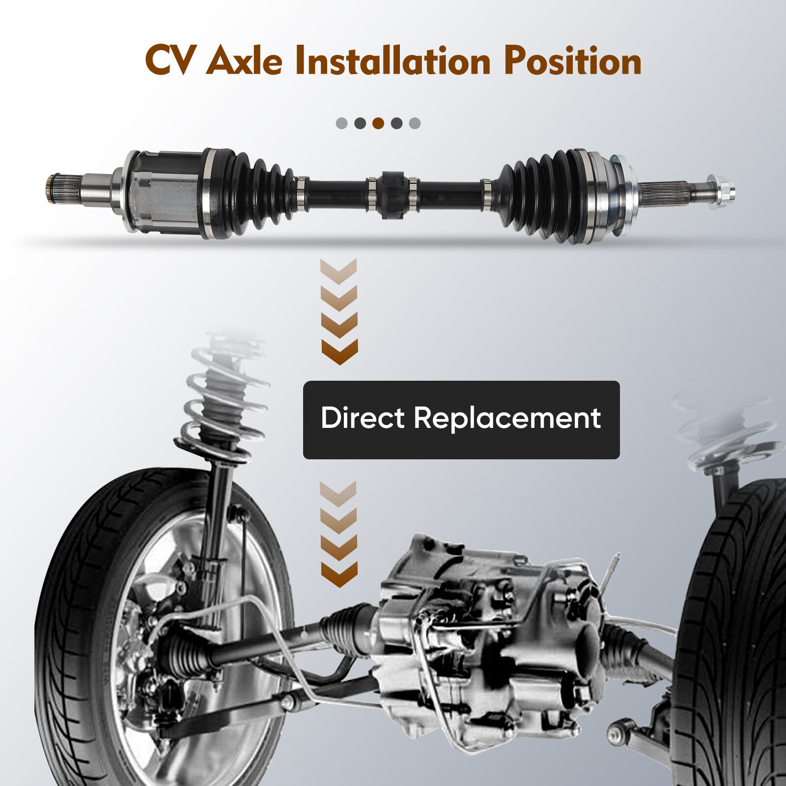Front Left Driver Side for Toyota for RAV4 2019-2023 L4 2.5L Gas CV Axle Shaft