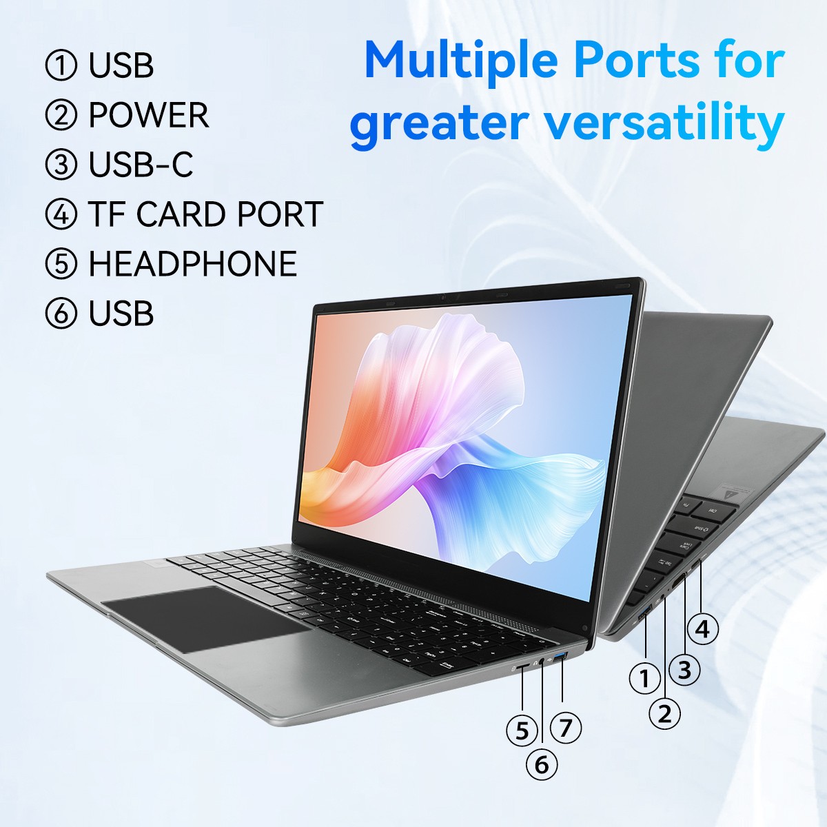 Netbook con Windows 11 de 15.6" FHD, Intel Celeron N5095, 16GB RAM, SSD de 512GB, laptop para PC