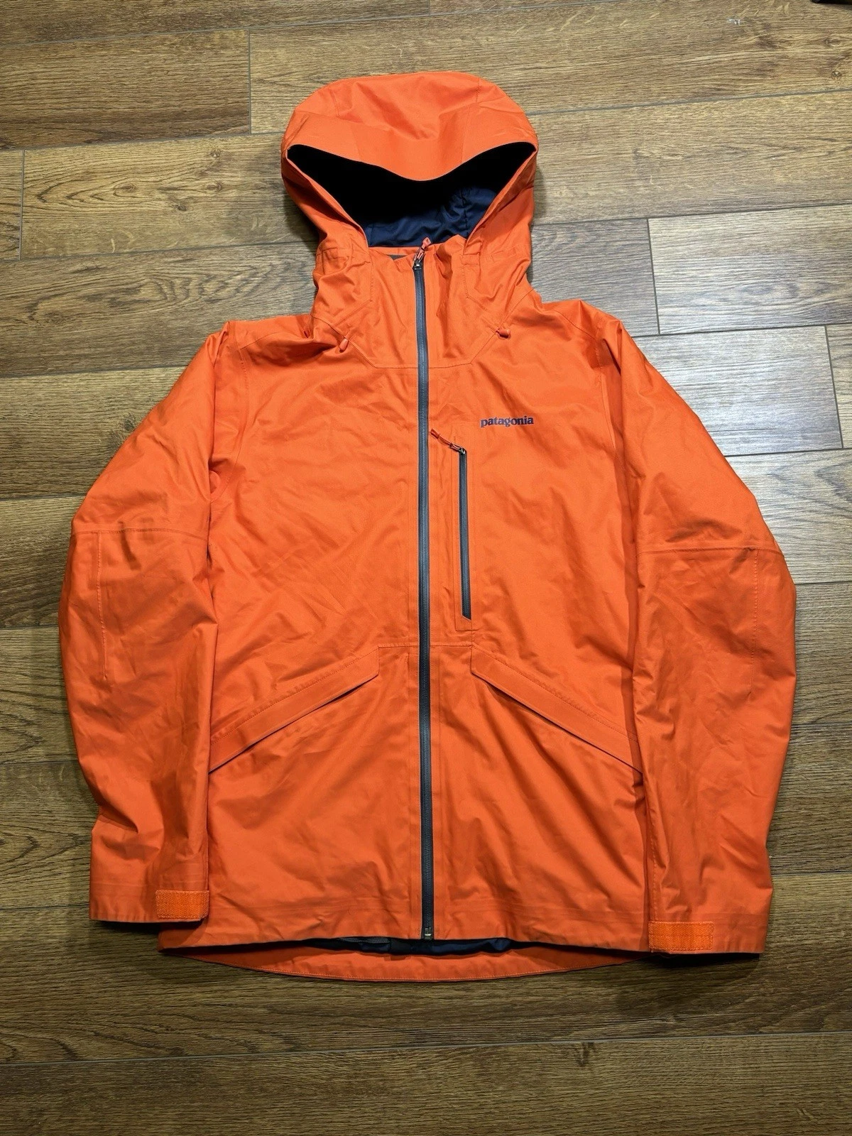 Patagonia Men’s Insulated H2NO Recco Full Zip Orange Shell Jacket Size Small