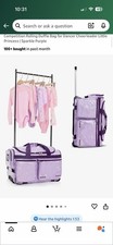 Fanwoli 23" Dance Bag W/Garment Rack, Prism-Glowing Collection Reflective Pink