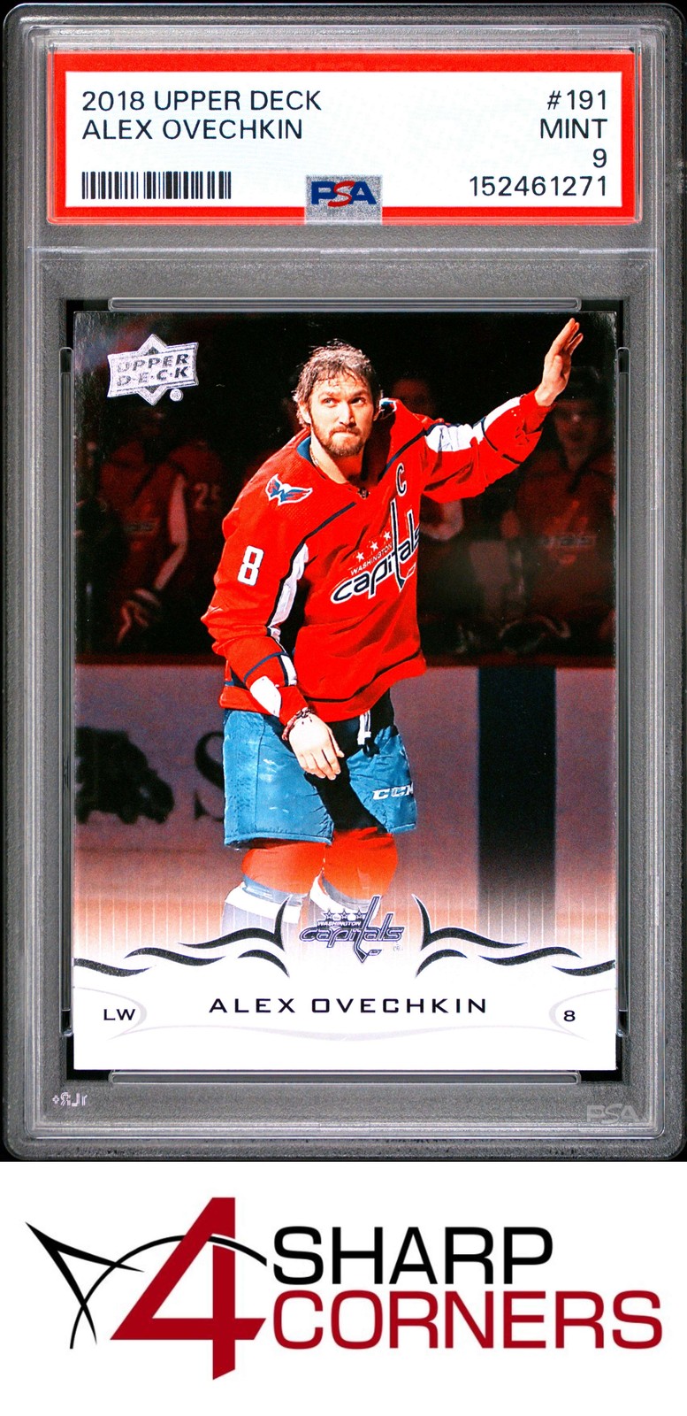 2018 UPPER DECK #191 ALEX OVECHKIN CAPITALS PSA 9