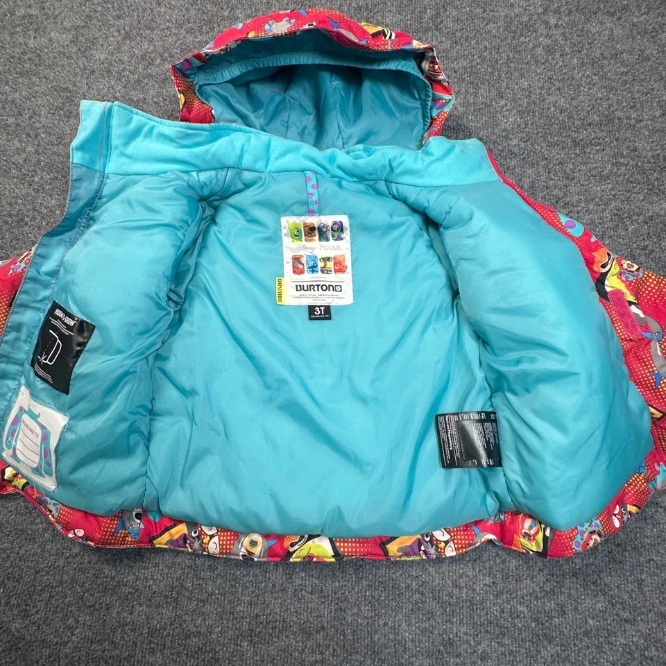 Jaqueta Burton X Disney Dry Ride Girls Toy Story Nemo Wall-E Incredibles 3T - Imagem 2 de 4
