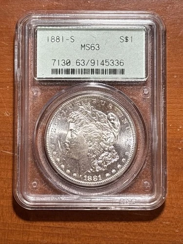 1881-S Morgan Silver Dollar - PCGS MS63 OGH