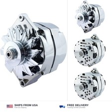 Chrome GM 1 Wire Alternator Self-Exciting High Output for 100A More Output ...