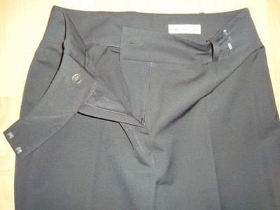 Apriori Stoffhose Damen Hose Pants Chino Schwarz Bundfalte Gr. EU 40 Mischgewebe