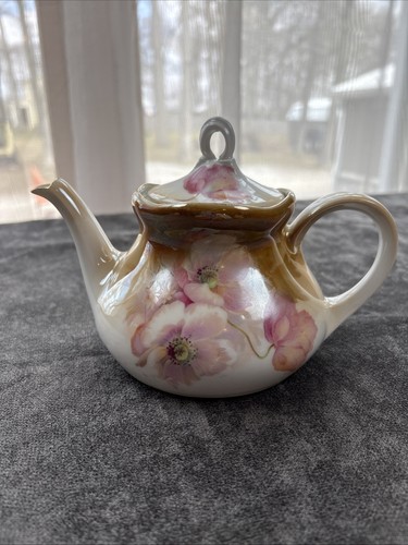 SPLENDIDA TEIERA RS PRUSSIA PICCOLA CON COPERCHIO CON DECORAZIONE FLOREALE MISTA - Foto 2 di 6