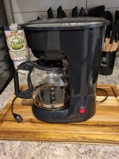 Cafetera de goteo negra de 12 tazas cafetera automática jarra de vidrio olla cocina