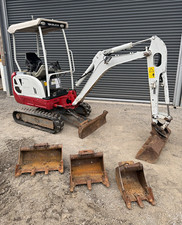 Takeuchi TB216 Mini Excavator Digger 1440 HOURS! Kubota JCB new tracks! Bobcat