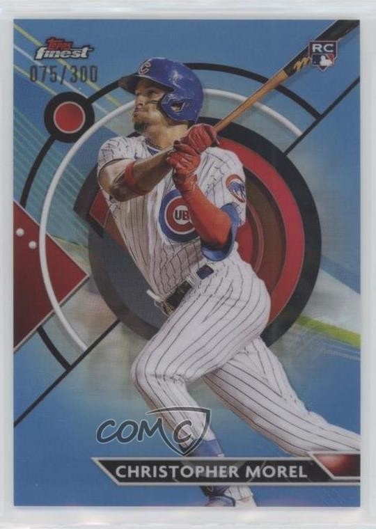 2023 Topps Finest Sky Blue Refractor /300 Christopher Morel #46 Rookie RC