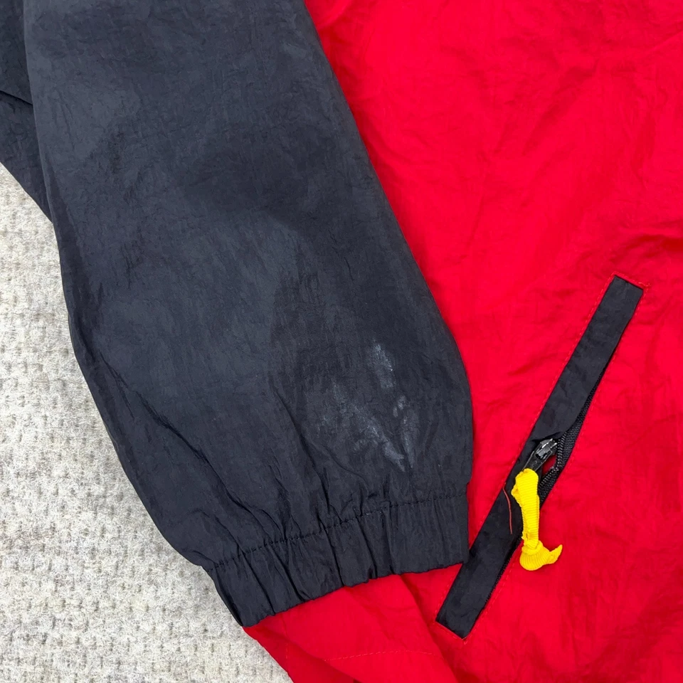 Chaqueta cortavientos vintage Marlboro para hombre grande roja Track Y2K Adventure Team Foto 4 de 4