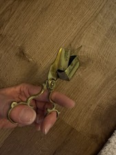 Antike Messing Dochtschere Kerzenschere Auffangbehälter Vintage Kerzenlöscher