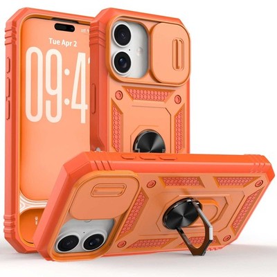 For Apple iPhone 17 5G Ring Kickstand Holder Magnetic Camera Slide Case Cover