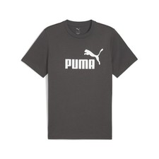 PUMA Essentials Logo Crew Neck Short Sleeve T-Shirt Mens Grey Casual Tops 688845