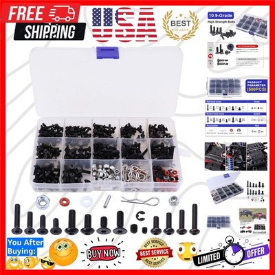 500pcs Universal RC Screw Kit Screws Assortment Set, Hardware Fasteners for T...