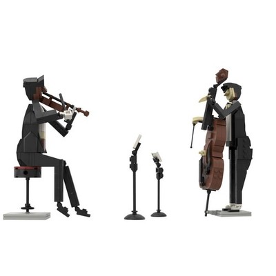 Mocs Bricks Sets Violinist and Cellist 383 Parts & Building Toys