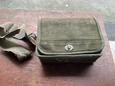 80's CANVAS SURF BAG SALTWATER STRIPER PLUGS LURES FISHING  TACKLE BOX