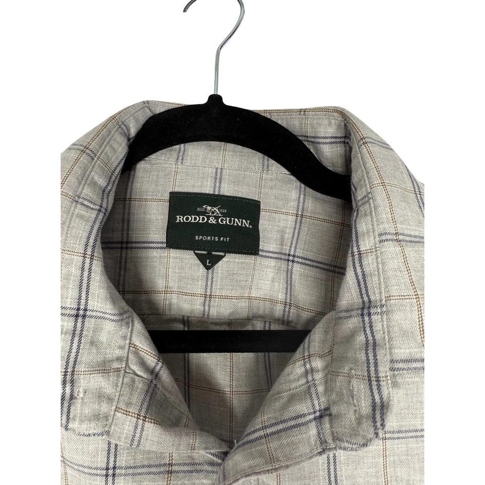 Рубашка с длинным рукавом на пуговицах Rodd & Gunn Sports Fit клетчатая, большая - Изображение 2 из 4
