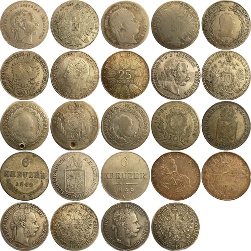 Austria Lot Of 13 SILVER Coins 1774-1965