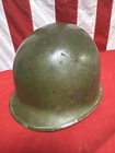 Original WW2 U.S. Army M1 Swivel Bale Front Seam Steel Pot Helmet Military C743