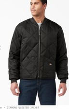 Dickies Mens XLARGE Diamond Quilted Jacket Full Zip Coat - A875X - no tags