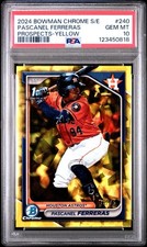 2024 Bowman Chrome Sapphire Pascanel Ferreras #BCP-240 Yellow /75 PSA 10