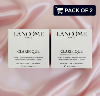 LANCOME Clarifique Brightening Plumping Milky cream 50ml New in Box sealed 2 pac