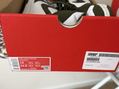 Nike Dunk HI Retro White/ Cargo Khaki DD1399