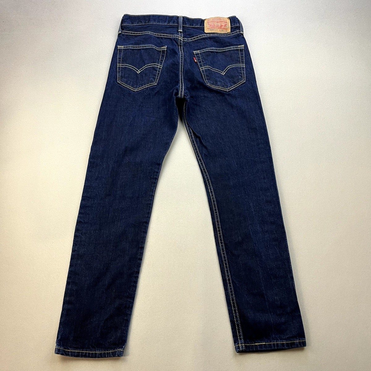 Levis 522 Jeans Mens 30x30 Blue Denim Slim Fit Tapered Leg Dark