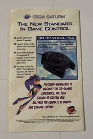 NiGHTS Into Dreams Sega Saturn Complete w Manual Reg. Card Cleaned Long Box 👀