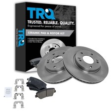 TRQ Front Ceramic Brake Pad & Vented Rotor Kit: Elantra, Veloster, Forte, Koup