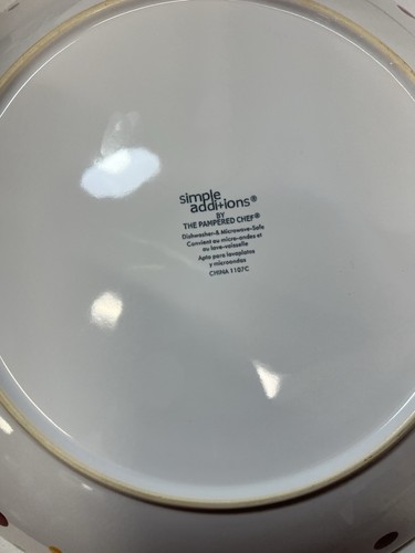 Pampered Chef Simple Additions Large Polka Dot Pasta Serving Bowl 13.5" - Picture 5 of 8