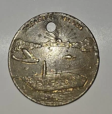 1939 Golden Gate International Exposition Key Fob Token Treasure Island Holed