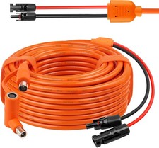 Solar to DC 8mm Charge Extension Cable 40FT,12AWG+14AWG Solar Cable with Solar
