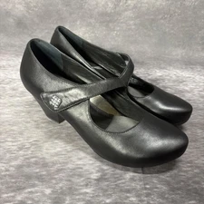 Dansko Betty Mary Jane Pumps Womens Size 39 Black Leather Block Heel Officewear