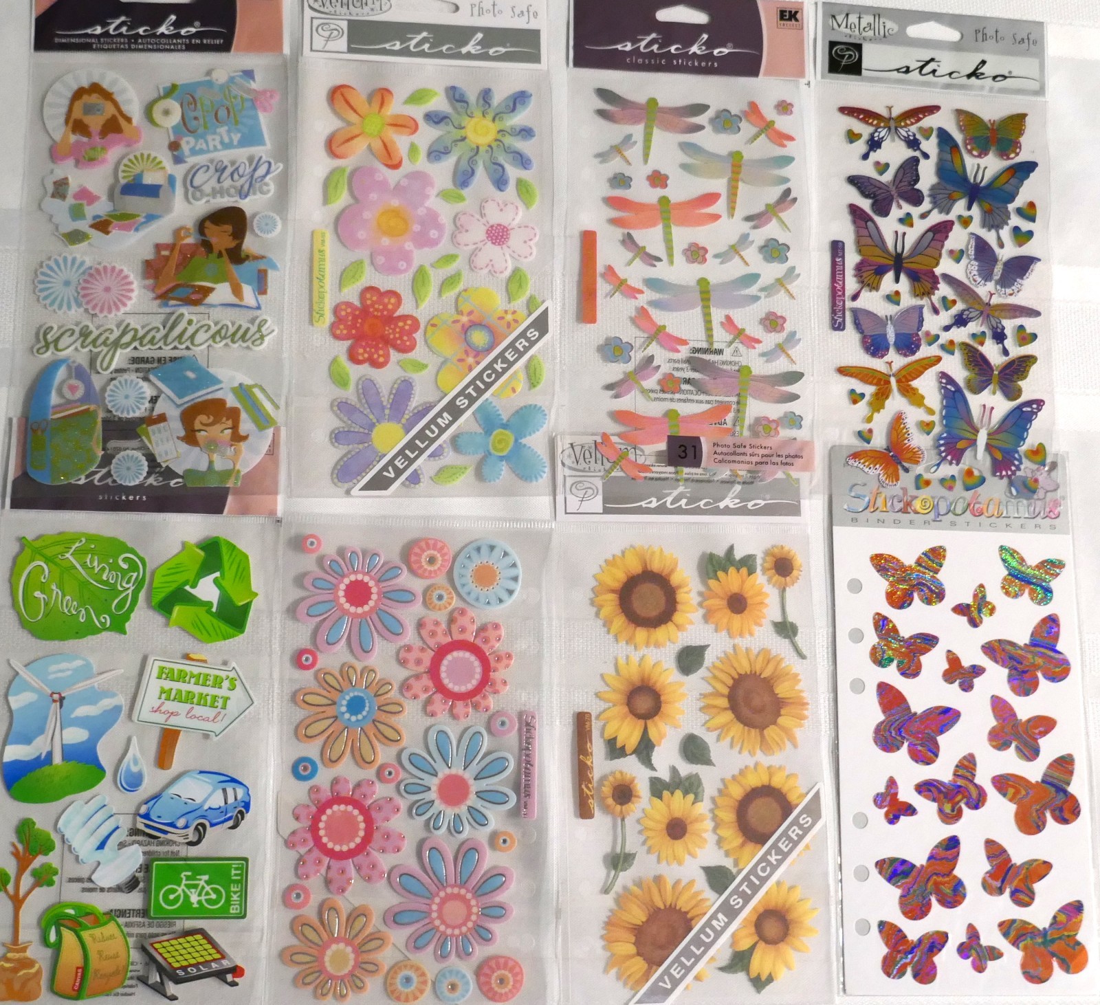 LARGE LOT OF 50 PACKS STICKO/STICKOPOTAMUS ONLY! SO MANY THEMES AND ...